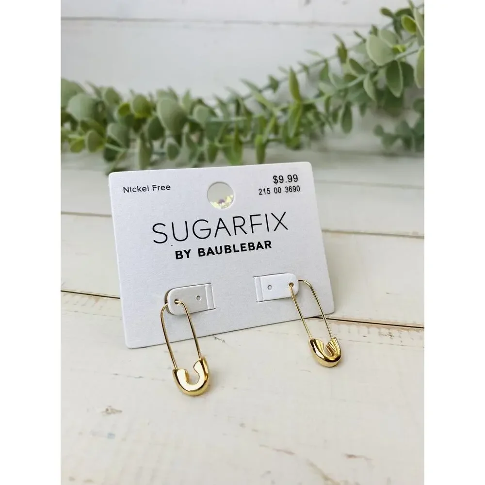 SugarFix  by Baublebar Safety Pin Threader Earrings New